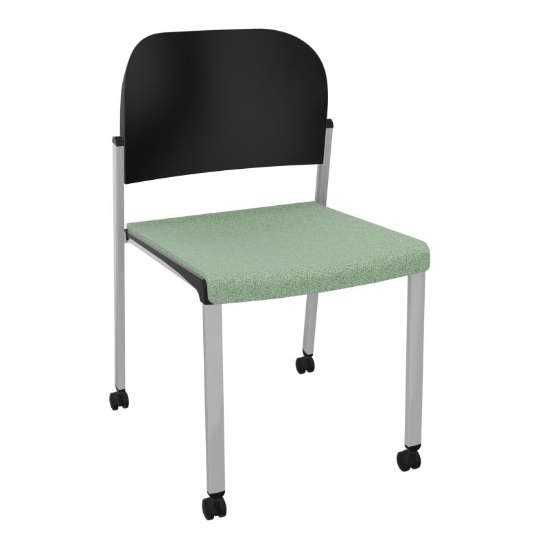 ROMY CHAISE 4P ROULT ASSISE TISSU DOSSIER POLYPRO SANS ACCOUDOIRS E7 SB PU