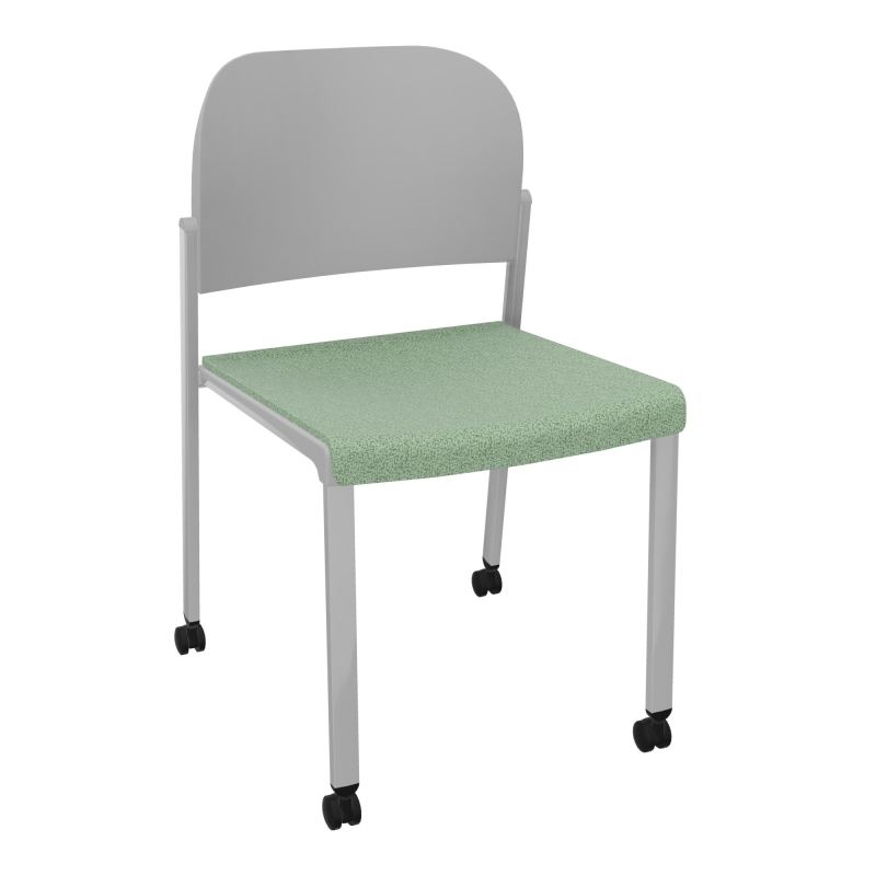 ROMY CHAISE 4P ROULT ASSISE TISSU DOSSIER POLYPRO SANS ACCOUDOIRS E7 SB PX