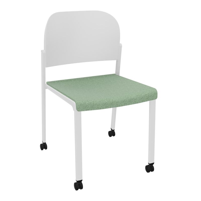 ROMY CHAISE 4P ROULT ASSISE TISSU DOSSIER POLYPRO SANS ACCOUDOIRS E7 SP PT