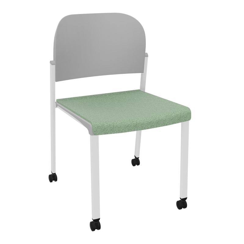 ROMY CHAISE 4P ROULT ASSISE TISSU DOSSIER POLYPRO SANS ACCOUDOIRS E7 SP PX