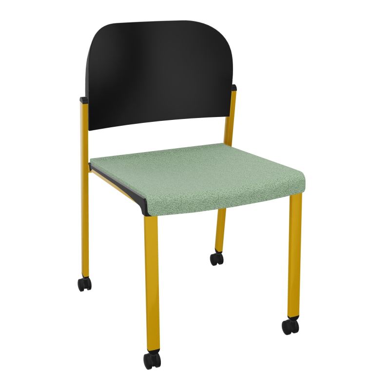 ROMY CHAISE 4P ROULT ASSISE TISSU DOSSIER POLYPRO SANS ACCOUDOIRS E7 SX PU