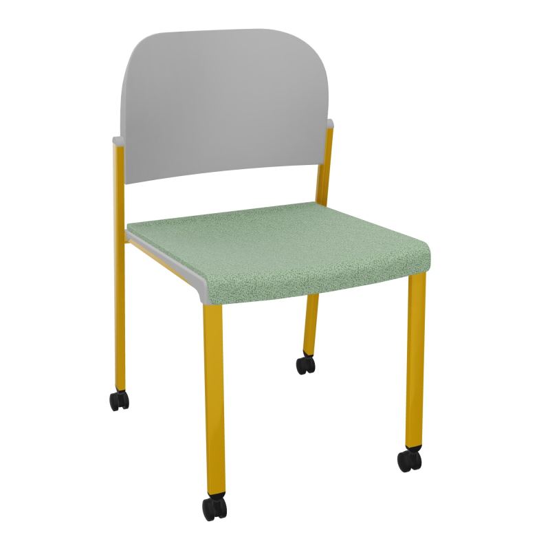 ROMY CHAISE 4P ROULT ASSISE TISSU DOSSIER POLYPRO SANS ACCOUDOIRS E7 SX PX