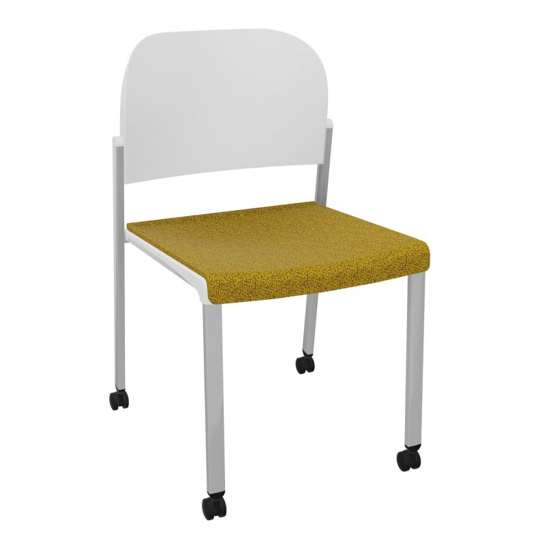 ROMY CHAISE 4P ROULT ASSISE TISSU DOSSIER POLYPRO SANS ACCOUDOIRS E9 SB PT