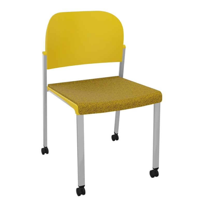 ROMY CHAISE 4P ROULT ASSISE TISSU DOSSIER POLYPRO SANS ACCOUDOIRS E9 SB PW