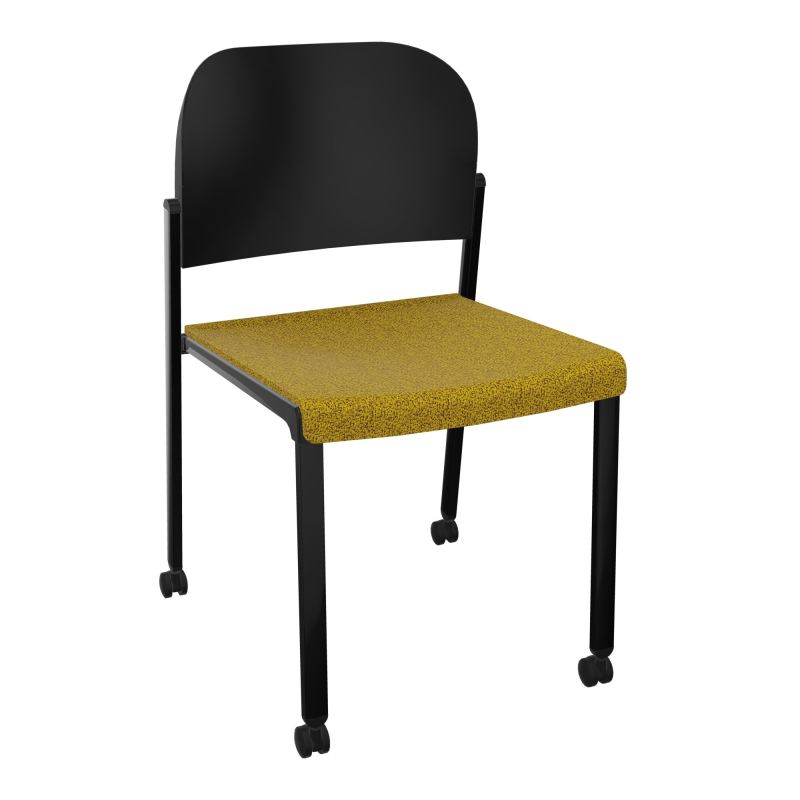 ROMY CHAISE 4P ROULT ASSISE TISSU DOSSIER POLYPRO SANS ACCOUDOIRS E9 SG PU