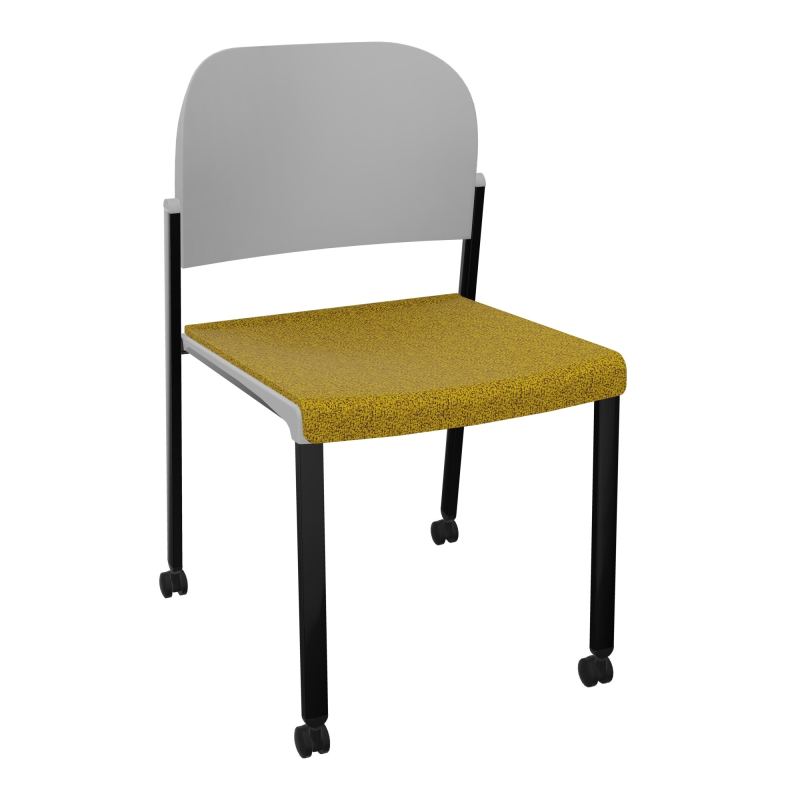 ROMY CHAISE 4P ROULT ASSISE TISSU DOSSIER POLYPRO SANS ACCOUDOIRS E9 SG PX