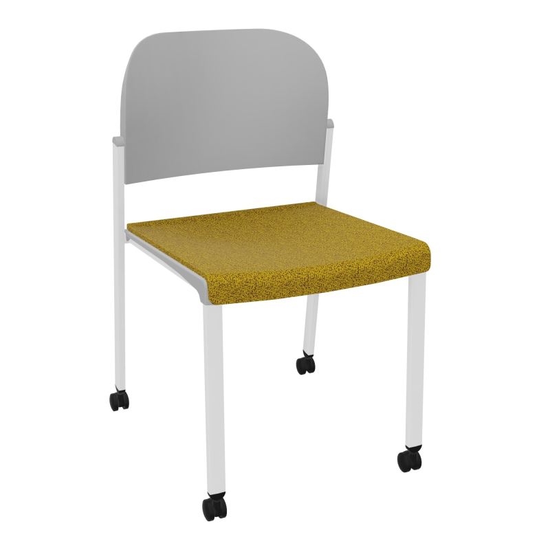 ROMY CHAISE 4P ROULT ASSISE TISSU DOSSIER POLYPRO SANS ACCOUDOIRS E9 SP PX