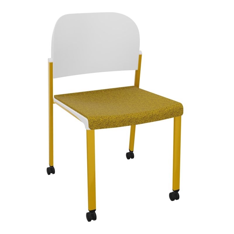 ROMY CHAISE 4P ROULT ASSISE TISSU DOSSIER POLYPRO SANS ACCOUDOIRS E9 SX PT