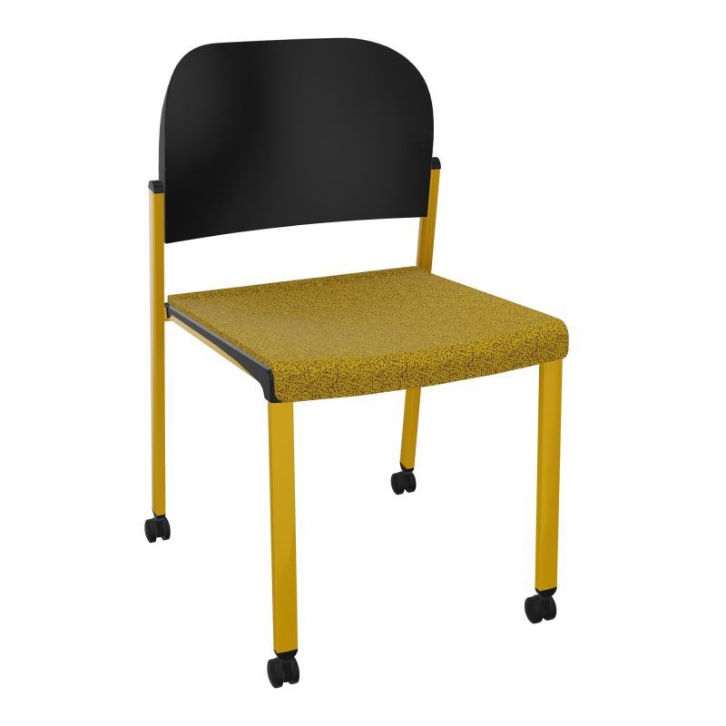 ROMY CHAISE 4P ROULT ASSISE TISSU DOSSIER POLYPRO SANS ACCOUDOIRS E9 SX PU
