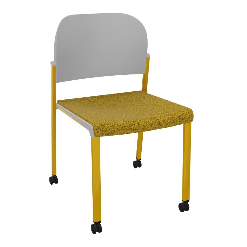 ROMY CHAISE 4P ROULT ASSISE TISSU DOSSIER POLYPRO SANS ACCOUDOIRS E9 SX PX