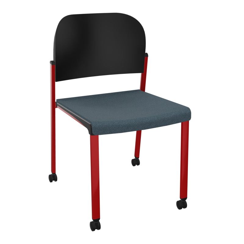 ROMY CHAISE 4P ROULT ASSISE TISSU DOSSIER POLYPRO SANS ACCOUDOIRS  KA ZY PU