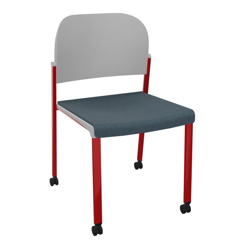 ROMY CHAISE 4P ROULT ASSISE TISSU DOSSIER POLYPRO SANS ACCOUDOIRS  KA ZY PX
