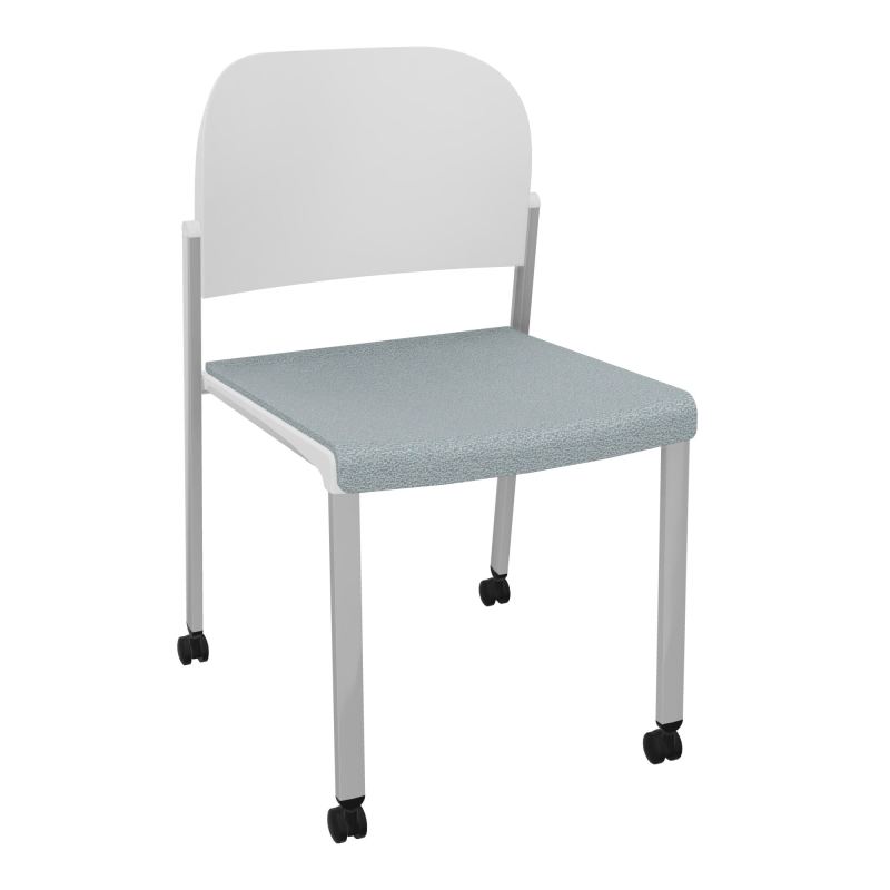 ROMY CHAISE 4P ROULT ASSISE TISSU DOSSIER POLYPRO SANS ACCOUDOIRS  KD SB PT