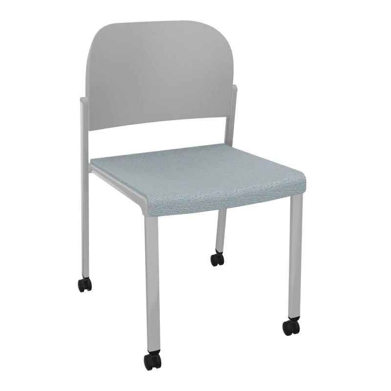 ROMY CHAISE 4P ROULT ASSISE TISSU DOSSIER POLYPRO SANS ACCOUDOIRS  KD SB PX