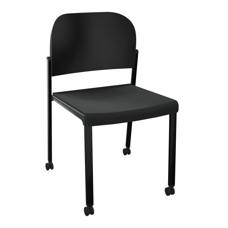 ROMY CHAISE 4P ROULT ASSISE TISSU DOSSIER POLYPRO SANS ACCOUDOIRS  KE SG PU