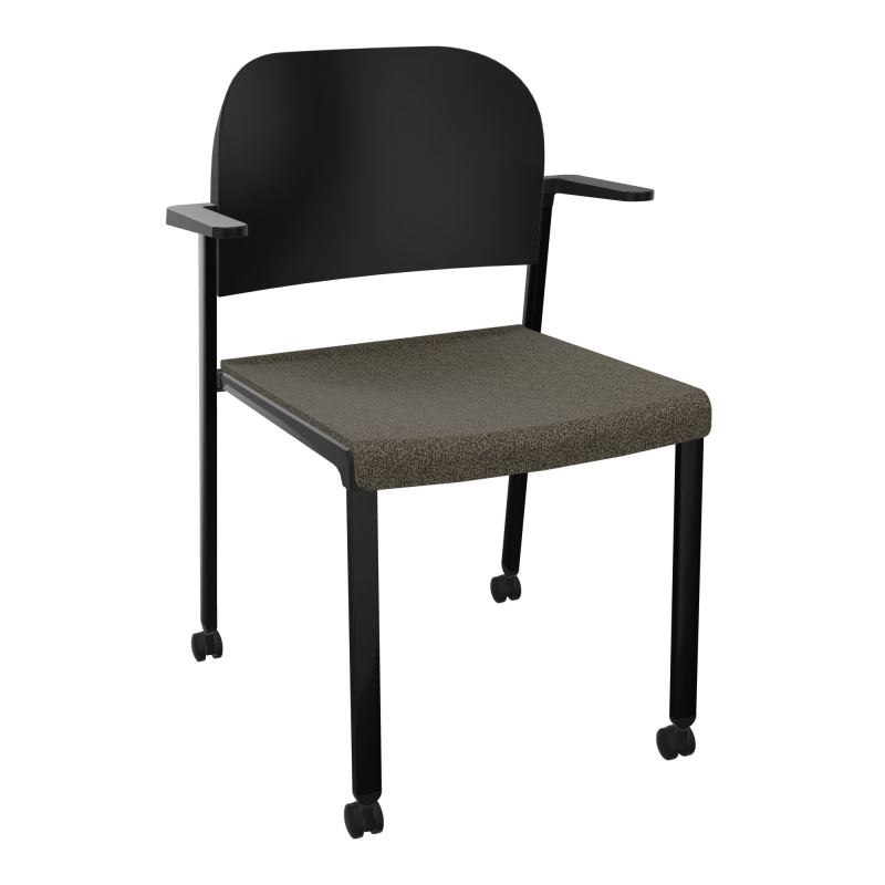 ROMY CHAISE 4P ROULT ASSISE TISSU DOSSIER POLYPRO AVEC ACCOUDOIRS  B7 SG PU