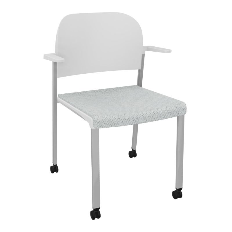 ROMY CHAISE 4P ROULT ASSISE TISSU DOSSIER POLYPRO AVEC ACCOUDOIRS BC SB PT
