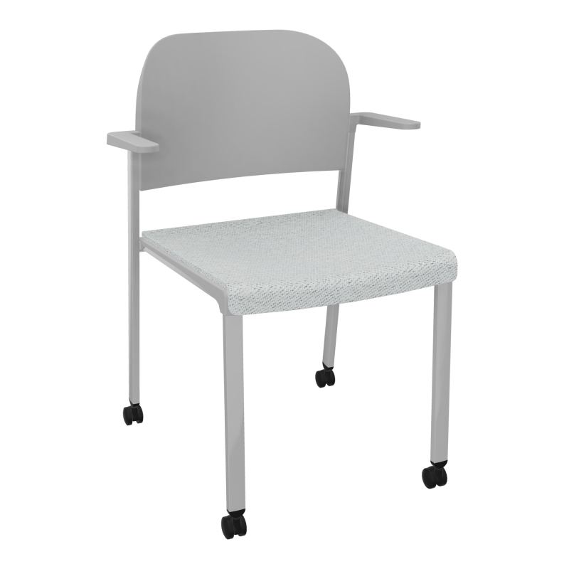 ROMY CHAISE 4P ROULT ASSISE TISSU DOSSIER POLYPRO AVEC ACCOUDOIRS BC SB PX