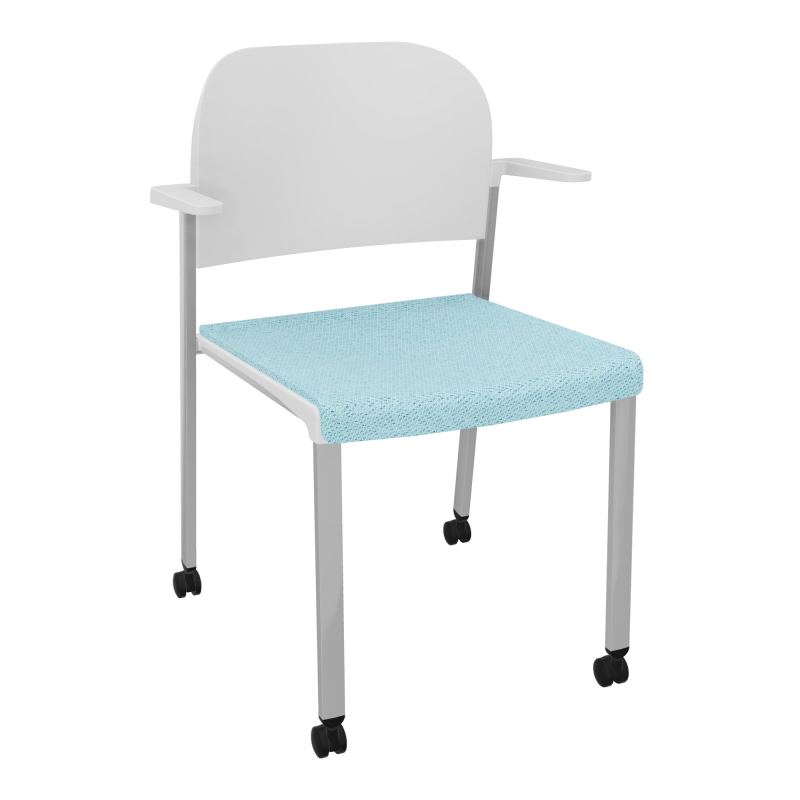 ROMY CHAISE 4P ROULT ASSISE TISSU DOSSIER POLYPRO AVEC ACCOUDOIRS BF SB PT
