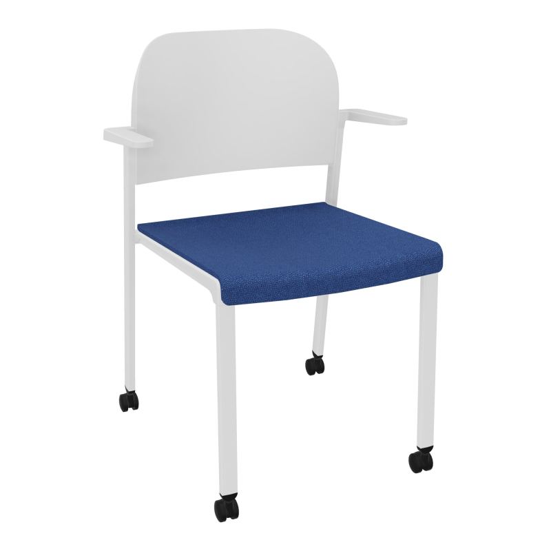 ROMY CHAISE 4P ROULT ASSISE TISSU DOSSIER POLYPRO AVEC ACCOUDOIRS BH SP PT