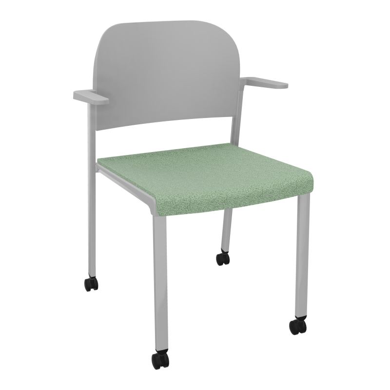 ROMY CHAISE 4P ROULT ASSISE TISSU DOSSIER POLYPRO AVEC ACCOUDOIRS E7 SB PX