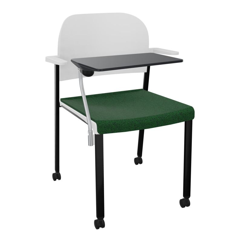 ROMY CHAISE 4P ROULT ASSISE TISSU DOSSIER POLYPRO AVEC ACCOUDOIRS+TABLETTE NOIRE  B2 SG P