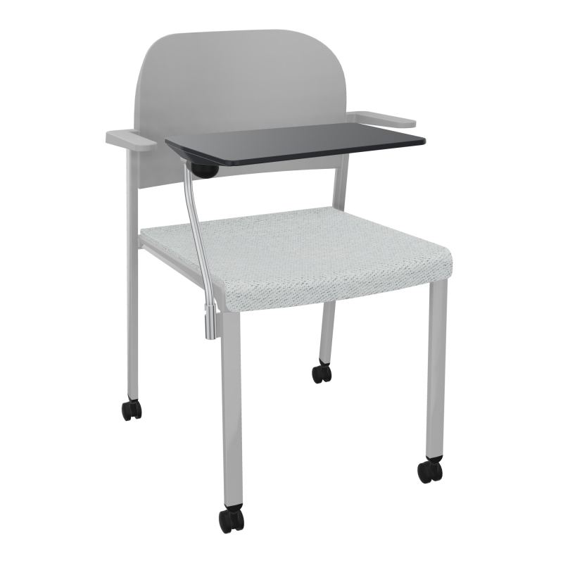 ROMY CHAISE 4P ROULT ASSISE TISSU DOSSIER POLYPRO AVEC ACCOUDOIRS+TABLETTE NOIRE BC SB PX