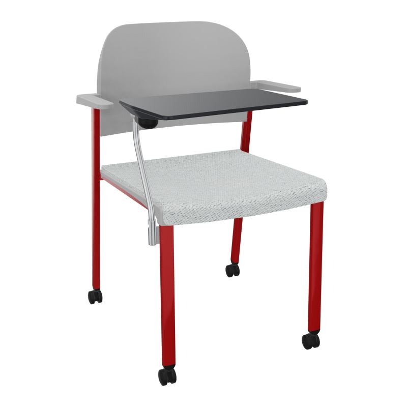 ROMY CHAISE 4P ROULT ASSISE TISSU DOSSIER POLYPRO AVEC ACCOUDOIRS+TABLETTE NOIRE BC ZY PX