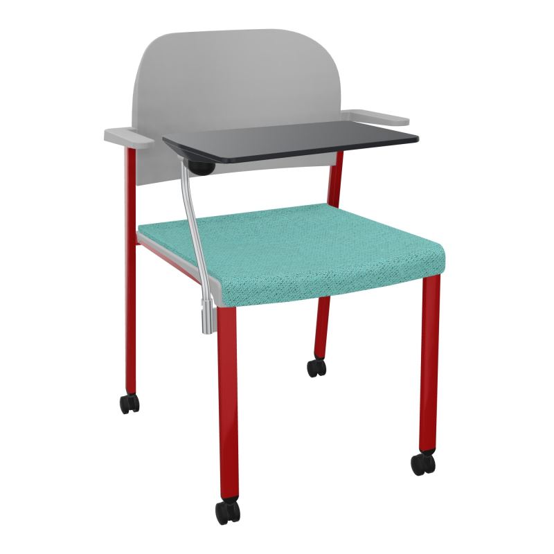 ROMY CHAISE 4P ROULT ASSISE TISSU DOSSIER POLYPRO AVEC ACCOUDOIRS+TABLETTE NOIRE BG ZY PX