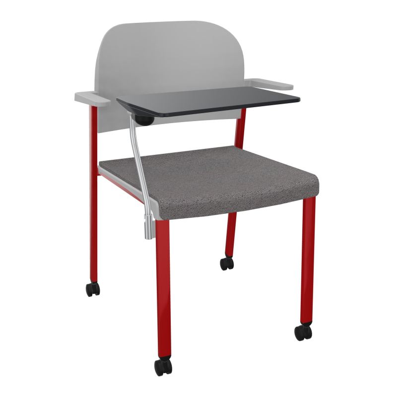 ROMY CHAISE 4P ROULT ASSISE TISSU DOSSIER POLYPRO AVEC ACCOUDOIRS+TABLETTE NOIRE BN ZY PX