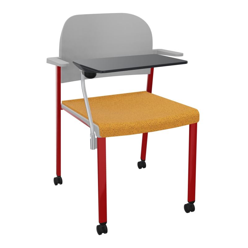 ROMY CHAISE 4P ROULT ASSISE TISSU DOSSIER POLYPRO AVEC ACCOUDOIRS+TABLETTE NOIRE BO ZY PX