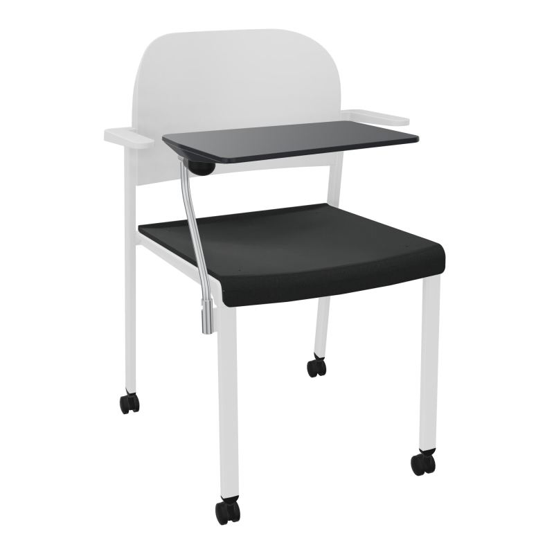 ROMY CHAISE 4P ROULT ASSISE TISSU DOSSIER POLYPRO AVEC ACCOUDOIRS+TABLETTE NOIRE CC SP PT