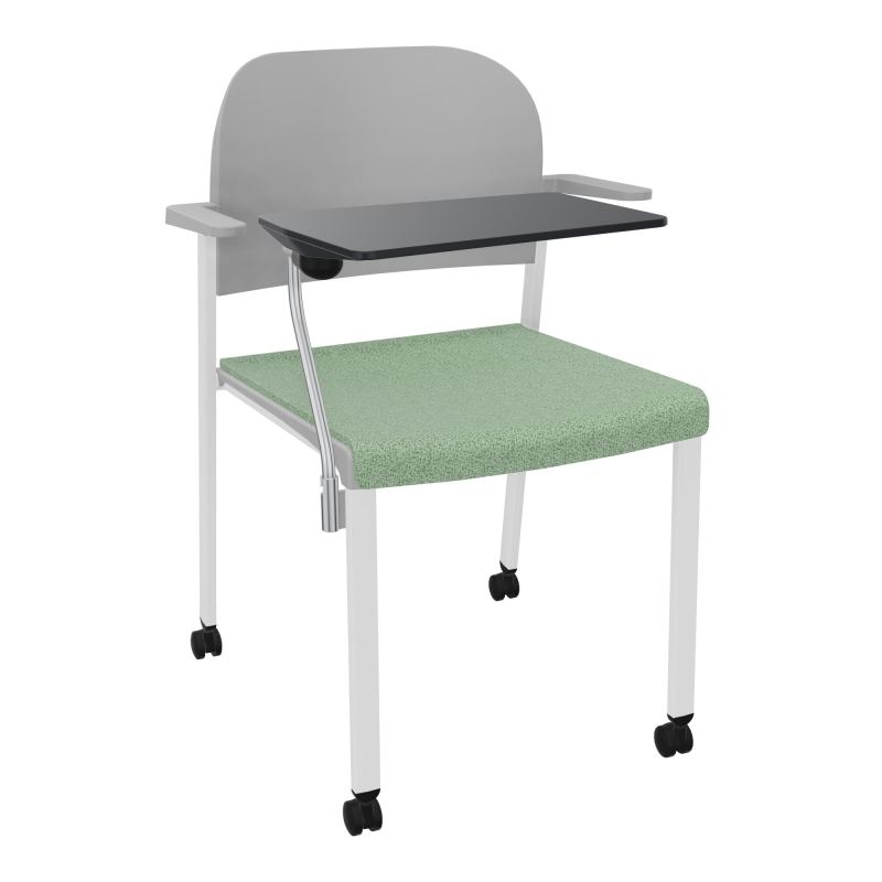 ROMY CHAISE 4P ROULT ASSISE TISSU DOSSIER POLYPRO AVEC ACCOUDOIRS+TABLETTE NOIRE E7 SP PX