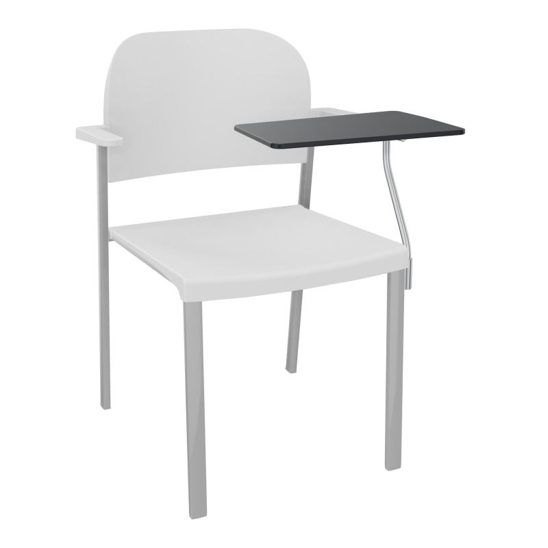 ROMY CHAISE 4P FIXES ASSISE/DOSSIER POLYPRO AVEC ACCOUDOIRS+TABLETTE NOIRE  A GAUCHE  PT