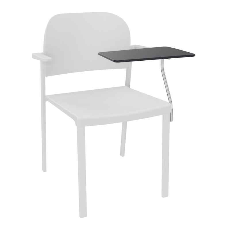 ROMY CHAISE 4P FIXES ASSISE/DOSSIER POLYPRO AVEC ACCOUDOIRS+TABLETTE NOIRE  A GAUCHE  PT