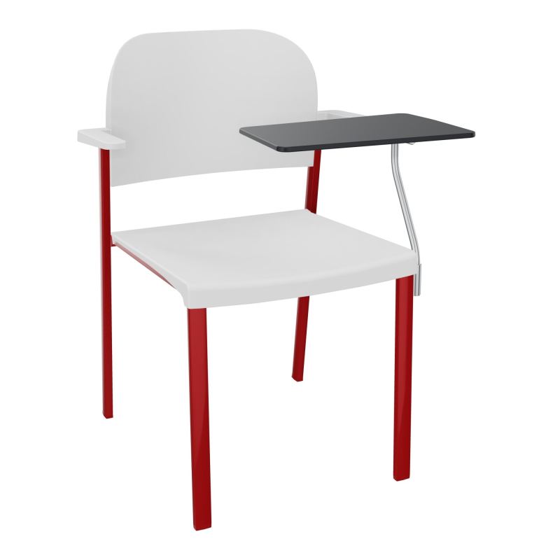 ROMY CHAISE 4P FIXES ASSISE/DOSSIER POLYPRO AVEC ACCOUDOIRS+TABLETTE NOIRE  A GAUCHE  PT