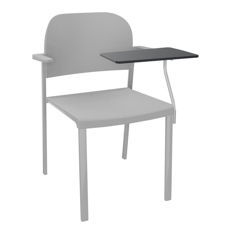 ROMY CHAISE 4P FIXES ASSISE/DOSSIER POLYPRO AVEC ACCOUDOIRS+TABLETTE NOIRE  A GAUCHE  PX