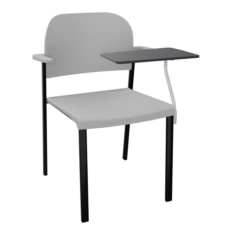 ROMY CHAISE 4P FIXES ASSISE/DOSSIER POLYPRO AVEC ACCOUDOIRS+TABLETTE NOIRE  A GAUCHE  PX