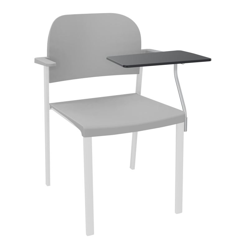 ROMY CHAISE 4P FIXES ASSISE/DOSSIER POLYPRO AVEC ACCOUDOIRS+TABLETTE NOIRE  A GAUCHE  PX