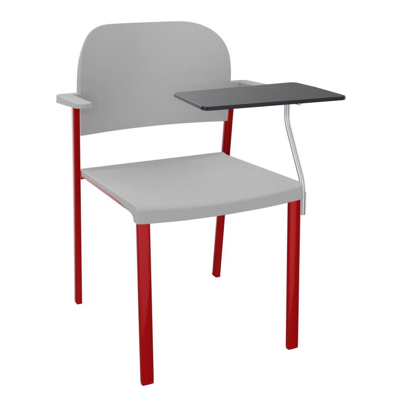ROMY CHAISE 4P FIXES ASSISE/DOSSIER POLYPRO AVEC ACCOUDOIRS+TABLETTE NOIRE  A GAUCHE  PX