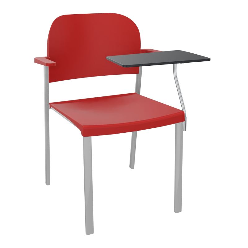 ROMY CHAISE 4P FIXES ASSISE/DOSSIER POLYPRO AVEC ACCOUDOIRS+TABLETTE NOIRE  A GAUCHE  PZ