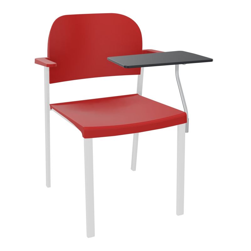 ROMY CHAISE 4P FIXES ASSISE/DOSSIER POLYPRO AVEC ACCOUDOIRS+TABLETTE NOIRE  A GAUCHE  PZ