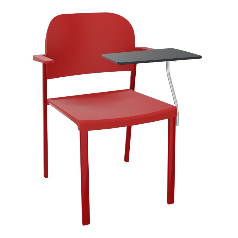 ROMY CHAISE 4P FIXES ASSISE/DOSSIER POLYPRO AVEC ACCOUDOIRS+TABLETTE NOIRE  A GAUCHE  PZ