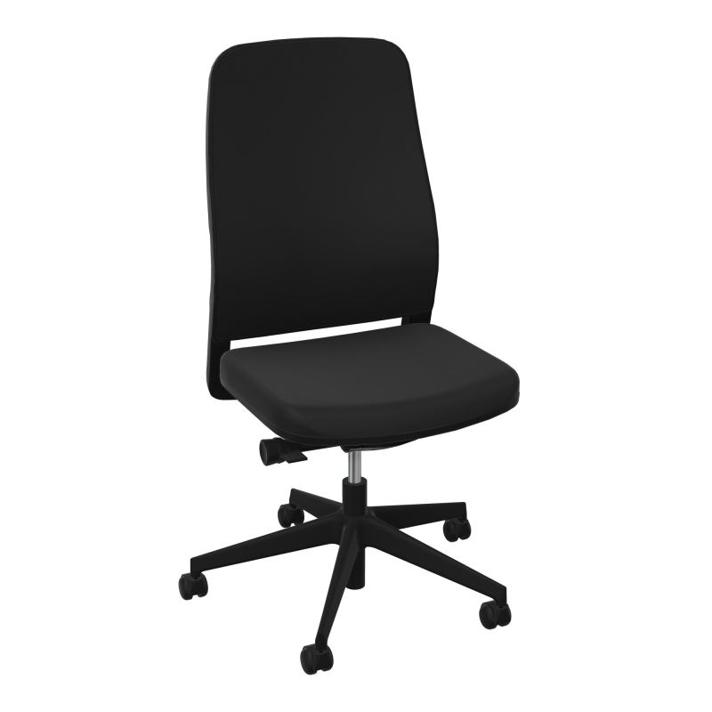 LEON SY LATERAL-DOS/ASS TISSU-CADRE NOIR-ROUL SPLE FREIN HORS CHARGE 50 MM