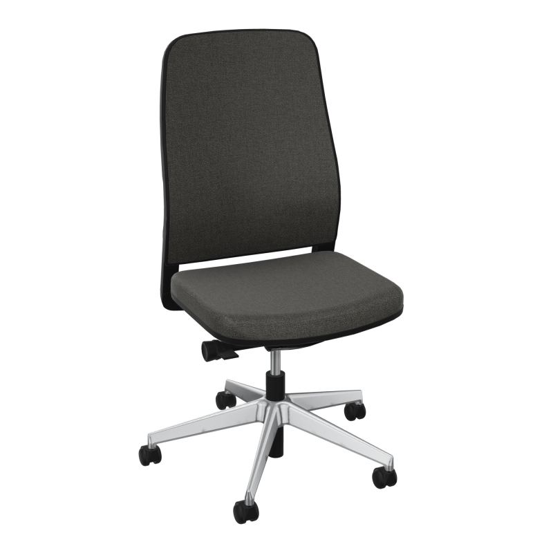 LEON SY LATERAL-DOS/ASS TISSU-CADRE NOIR-DUR FREIN EN CHARGE 50 MM