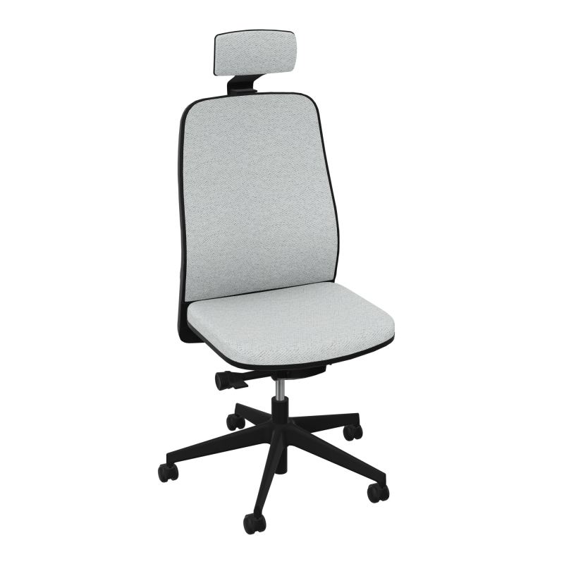LEON SY LATERAL+TETIERE-DOS TISSU-COQUE ARRIERE NOIR-DUR FREIN HORS CHARGE 50 MM