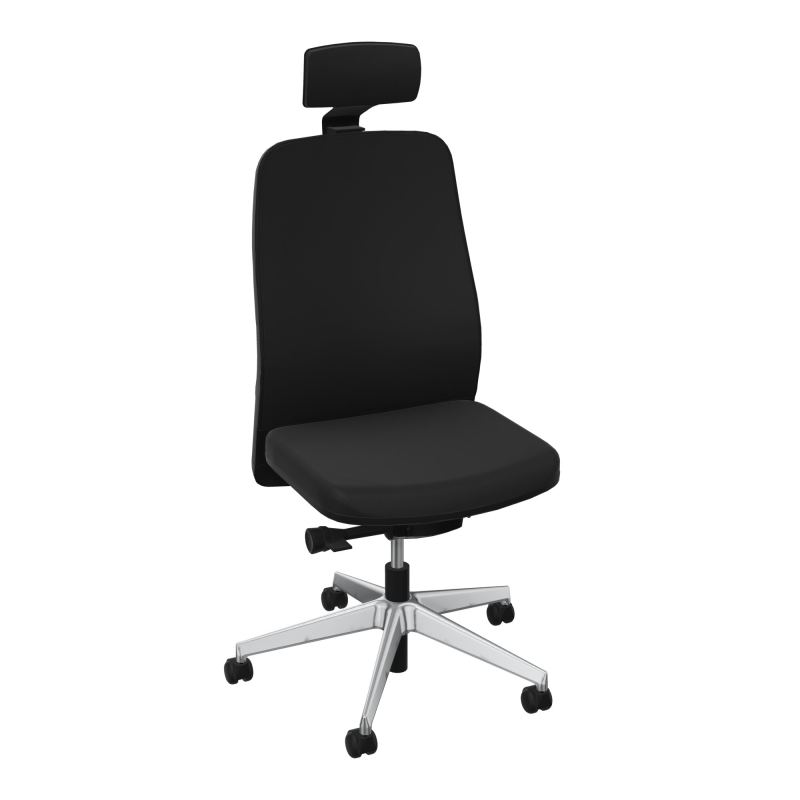 LEON SY LATERAL+TETIERE-DOS TISSU-COQUE ARRIERE NOIR-DUR FREIN EN CHARGE 50 MM