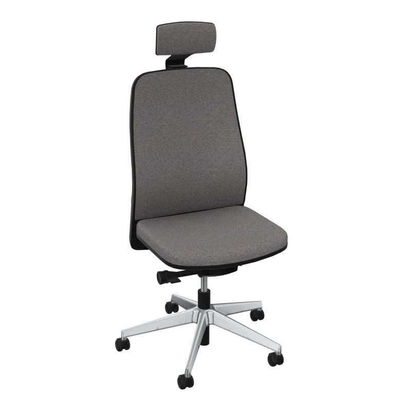 LEON SY LATERAL+TETIERE-DOS TISSU-COQUE ARRIERE NOIR-ROUL SPLE FREIN EN CHARGE 50 MM