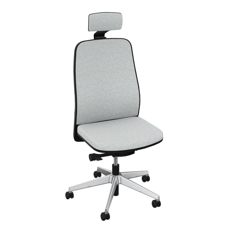 LEON SY LATERAL+TETIERE-DOS/ASS TISSU-CADRE NOIR-DUR FREIN EN CHARGE 50 MM