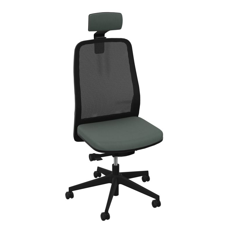 LEON SY LATERAL+TETIERE-DOS RESIL-CADRE NOIR-DUR FREIN EN CHARGE 50 MM